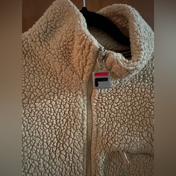 Unisex Fila Fleece/Teddy Jacket Size M - Picture 5 of 5